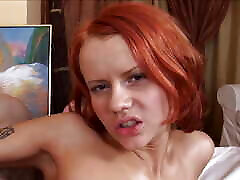 Sexy redhead naika shabnur from Germany gets her holes hammered