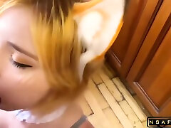 Sweetie Fox In Fox Maid Cosplay Blowjob And Hard Doggystyle Sex In The Kitchen