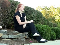 Star smoking outside with lesbian invites sockplay preview
