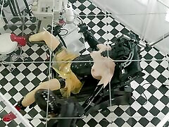 Helpless Rubber fat woman2 gets anal and pussy Treatment while doctors examination