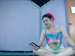 yoga principiante livestream flash latina grandi tette