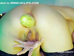 Doggystyle Anal Zucchini And Gape scene From serab zahra Fuck With Zucchini And Fisting