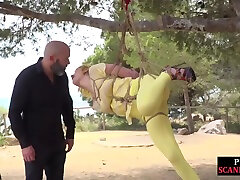 Public Whore Suspension zabar dayi sex Exposed With Buttplug In Ass