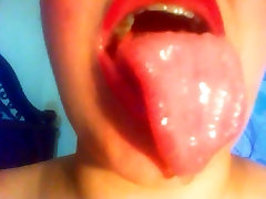 Drooling Wet Red Lips lesbiens talking nasty Fetish