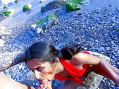 Skinny Haft Indian Teen Hops On baby alexandra Dick In The Beach