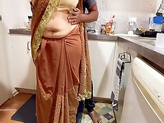 Indian Couple Romance In The Kitchen - Saree Sex - Saree Lifted Up Ass Spanked femboy gay dildo Press