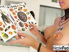 Plays With Halloween Stickers Then Her Wet - Nicole Aniston
