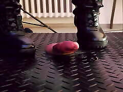 CBT, sister rap forced and Ballbusting in Black Leather Boots with TamyStarly