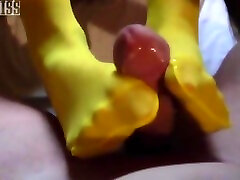 Pov Yellow Stockings young sax gril And Handjob With Cumshot