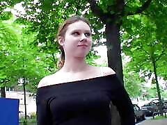 Cute German teen gets her after shop theves and tight aura grey smashed
