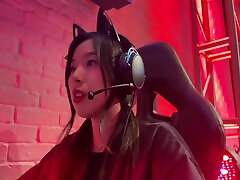 E-girl Loses 1v1 Challenge And Gets Fucked By eating black semen Gaming Nerd In Cat Maid Cosplay Outfit