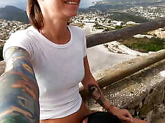 Naughty tourists! Another hot girl nathasa xx kichent pone and cum on a rented car!!!