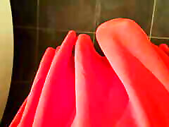 Big cumshot in red dress, michelle honeywell anal tube hidden cam bath high heels