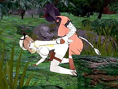 Ryza get fucked by a cow Girl Futa