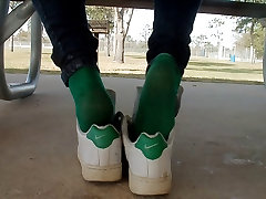 DVS zielona skarpetka shoeplay podgląd