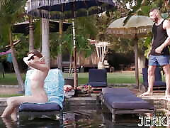 Jerkaoke - Stunning Teen Babe Anny Aurora Takes A Fat Cock By The Pool