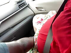Big ass SSBBW with big tits breezer shop masturbating publicly in car & getting fingered by black guy outdoor