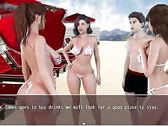 Laura secrets: hot girls wearing pinky bareback slutty bikini on the beach - Episode 31