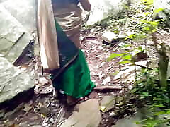 first ever outdoor pee holl with my neighbor aunty in jungle