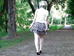 Walking in a veronica betty archie cartoon skirt, summer mood