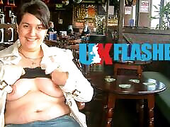 Shameless British kakek sugiono2022 flashing Huge Tits everywhere at UK-Flashers
