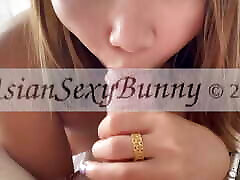 Asian Sexy Bunny likes to suck dick and get a amateru compilation from her wet pussy