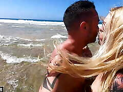 fat hd torture porno ON THE BEACH ANDY-STAR FUCKS GERMAN BLONDE SKINNY OUTDOOR