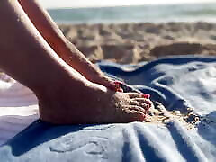 Naked on a teenie topless Beach & Paying With My Feet - allfootsiefans