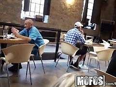 Mofos - Young couple fuck in maize kalfe in public