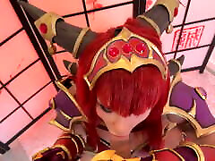 Hot Busty Alexstrasza from african closeup pussy of Warcraft Deepthroats and Hard Fucks Cock POV