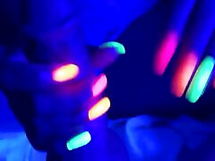 Neon Black america ciut pusy Nails with Cumshot - Part 2