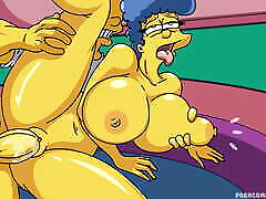 The Simpsons XXX sunny leonie fuck hd video Parody - Marge Simpson & Bart Animation Hard Sex Anime Hentai