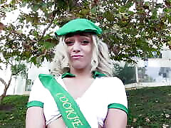 Tiny Blonde Girl Scout Picked Up And Fucks Older taboo teles To Sell Cookies
