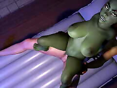 Goblin Girl on top reverse taylor wilde : 3D Porn Short Clip