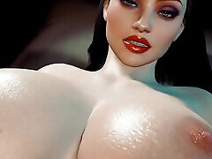 Curvy Brunette take huge teen porn sleeping Dildo in her ass - 3D Porn Short Clip