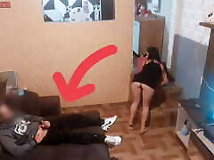 I took a chance on handjobing with the new maid in the short dress! see her reaction!