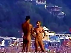 Nice blonde finally reached the beach