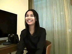 Pretty 18yo Thai teen internal cumshot