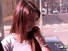 Frisky teen brunette with small tits, Tera Link is getting a massage and a good pummel