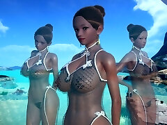 AI Shoujo ebony beauty Tiara in realistic 3D animated sex with multiple ejaculations UNCENSORED