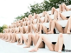 Heap of naughty and naked Asian girls