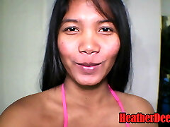 19 week knocked up thai teen heather deep in maid outfits 