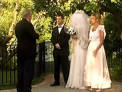 Cheating bride gets her twat without mercy fucked by the best guy