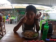 Real amateur Thai teen hotty fucked after lunch by her temporary boyfriend