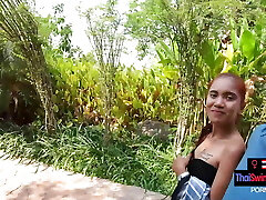 Fat ass Thai girlfriend sucks and rails her hung boyfriend after a day out