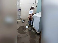 I find my stepdaughter home alone washing her panties, perverted stepparent