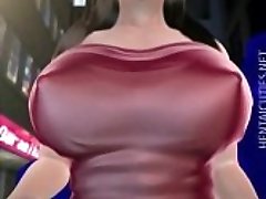 Sweet 3D anime porn babe gets immense jugs sucked