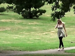 Slutty blonde with nice boobs receives a rock hard lollipop in her