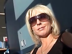 Large tit mature milf in a creampie gangbang