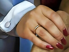 Brunette milf kommt beim seitensprung und lutscht den schwanz sauber